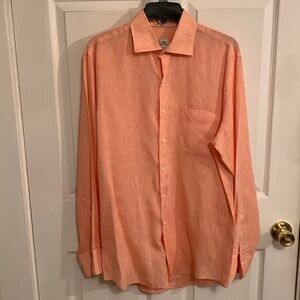 Peter Millar Men’s 100% Linen Long Sleeve Button Down Shirt